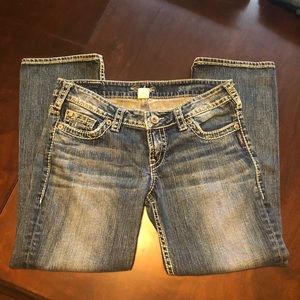 Silver jeans. Santorini cropped jeans.